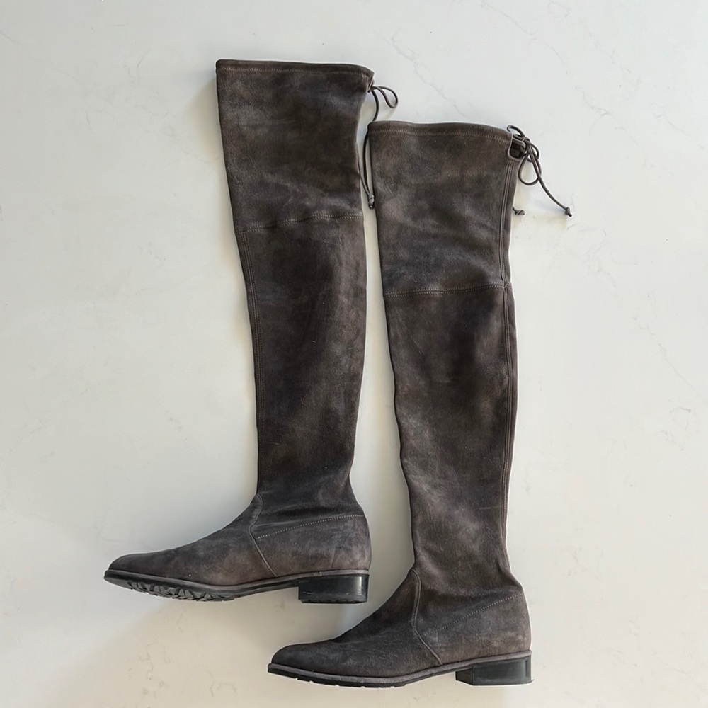 Stuart Weitzman over the knee stretch suede lowland boots, like new